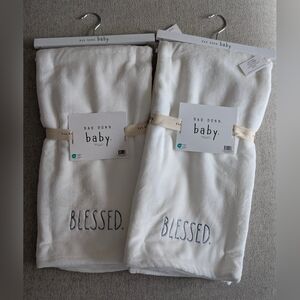 ‼️SAVE $25+‼️2 NWT Rae Dunn Plush Baby Blankets